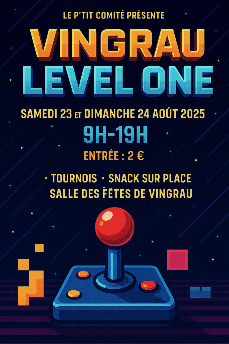 Affiche officielle Vingrau Level One - Événement gaming été 2025
