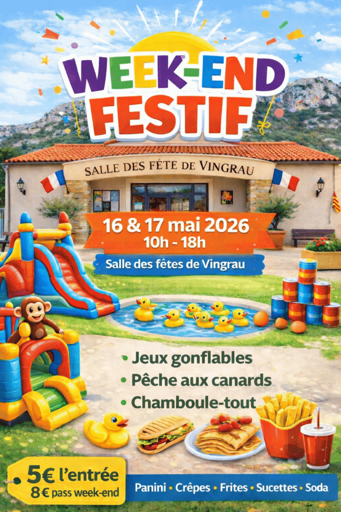 Animation de kermesse familiale à Vingrau par Le P'tit Comité