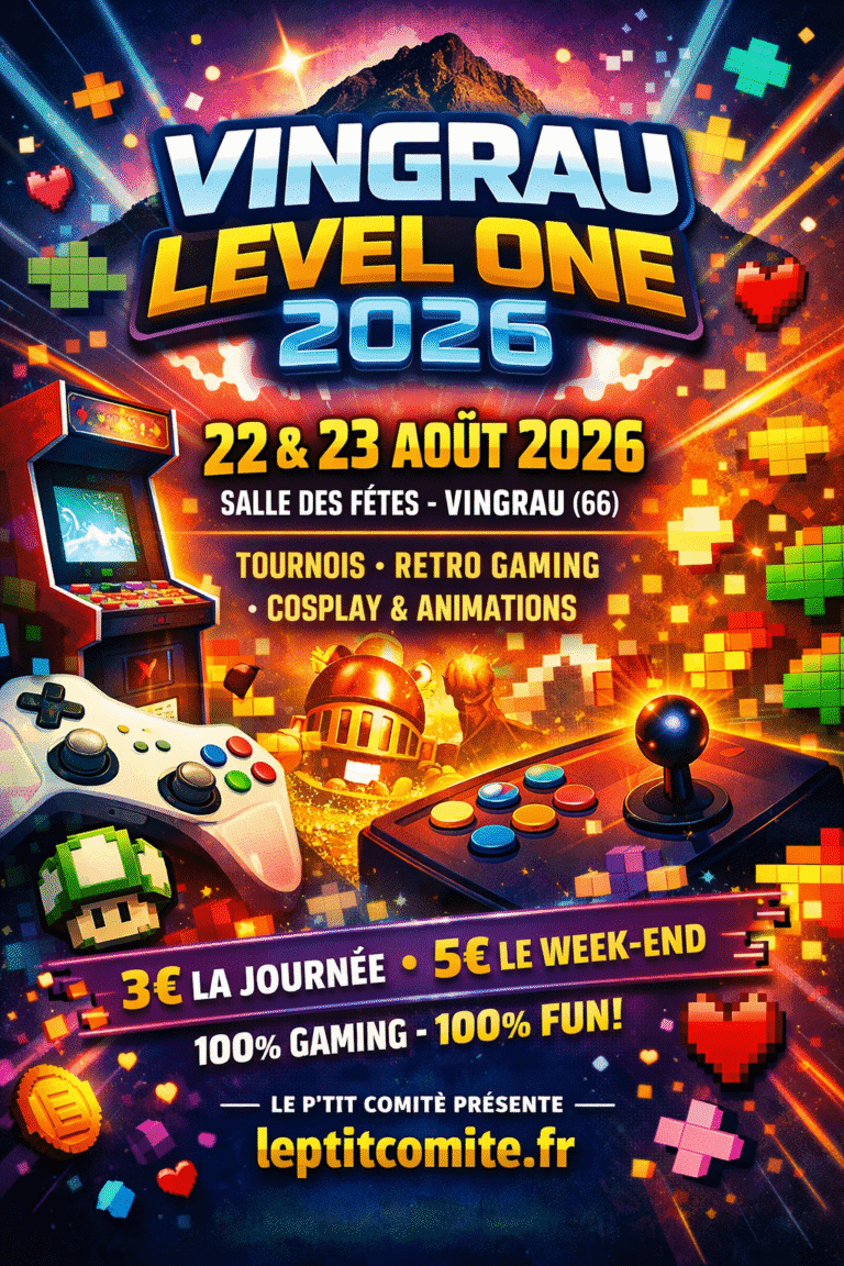 Festival jeux vidéo Vingrau Level One 2026 dans les Pyrénées-Orientales